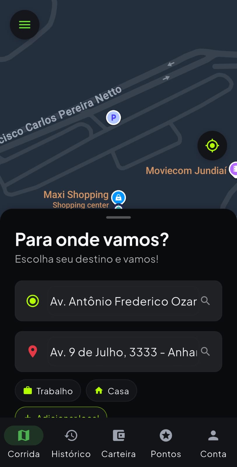 Akrid App - Passageiro